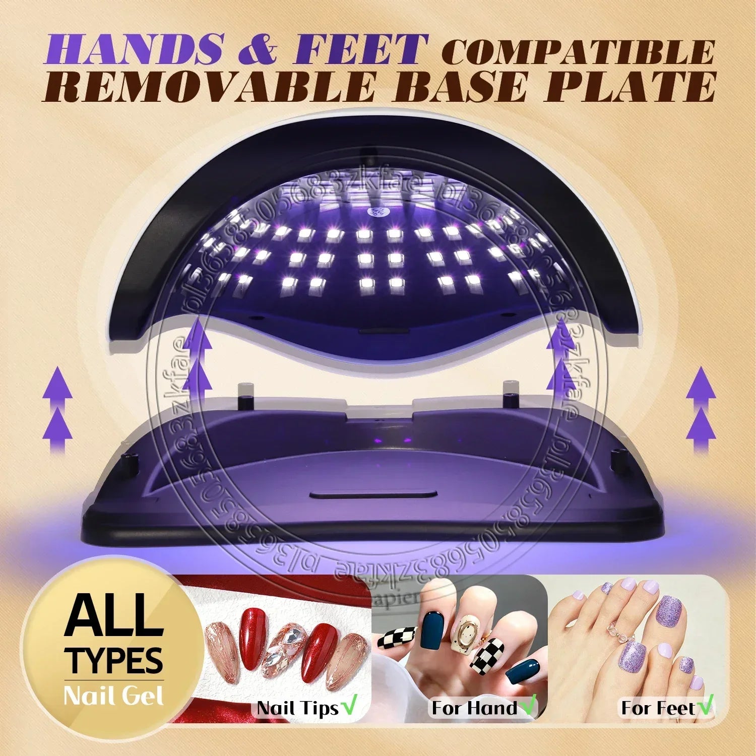 Lámpara Profesional UV/LED 380W para Uñas con Sensor Inteligente