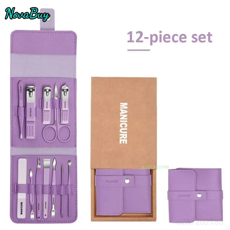 Set de Manicura Profesional de Acero Inoxidable 12–16 Piezas