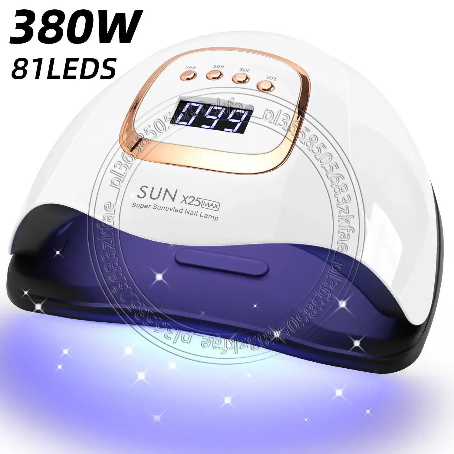 Lámpara Profesional UV/LED 380W para Uñas con Sensor Inteligente