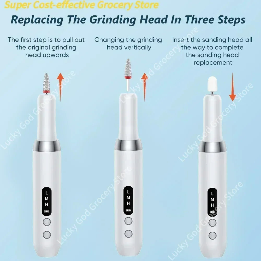 Pulidor Eléctrico de Uñas Profesional para Manicura y Pedicura