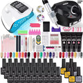 Kit Profesional de Uñas Acrílicas y Poly Gel con Lámpara UV