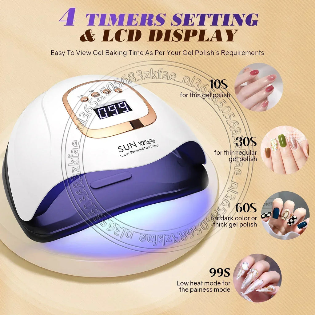 Lámpara Profesional UV/LED 380W para Uñas con Sensor Inteligente