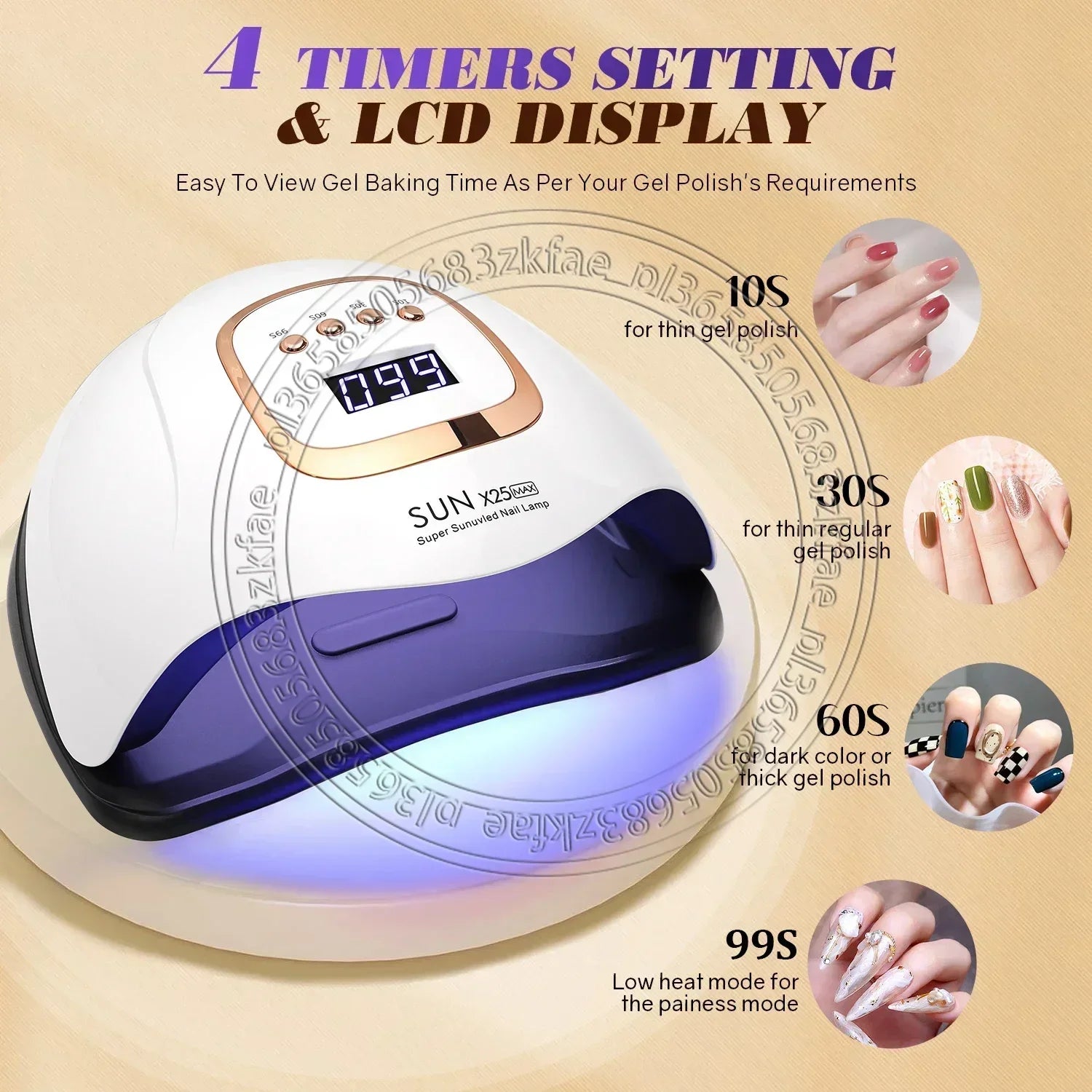 Lámpara Profesional UV/LED 380W para Uñas con Sensor Inteligente