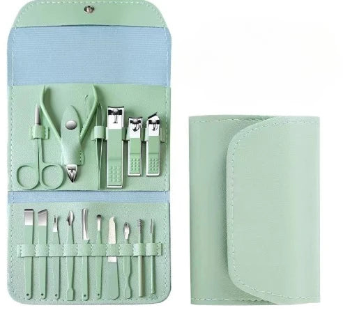 Set de Manicura Profesional de Acero Inoxidable 12–16 Piezas