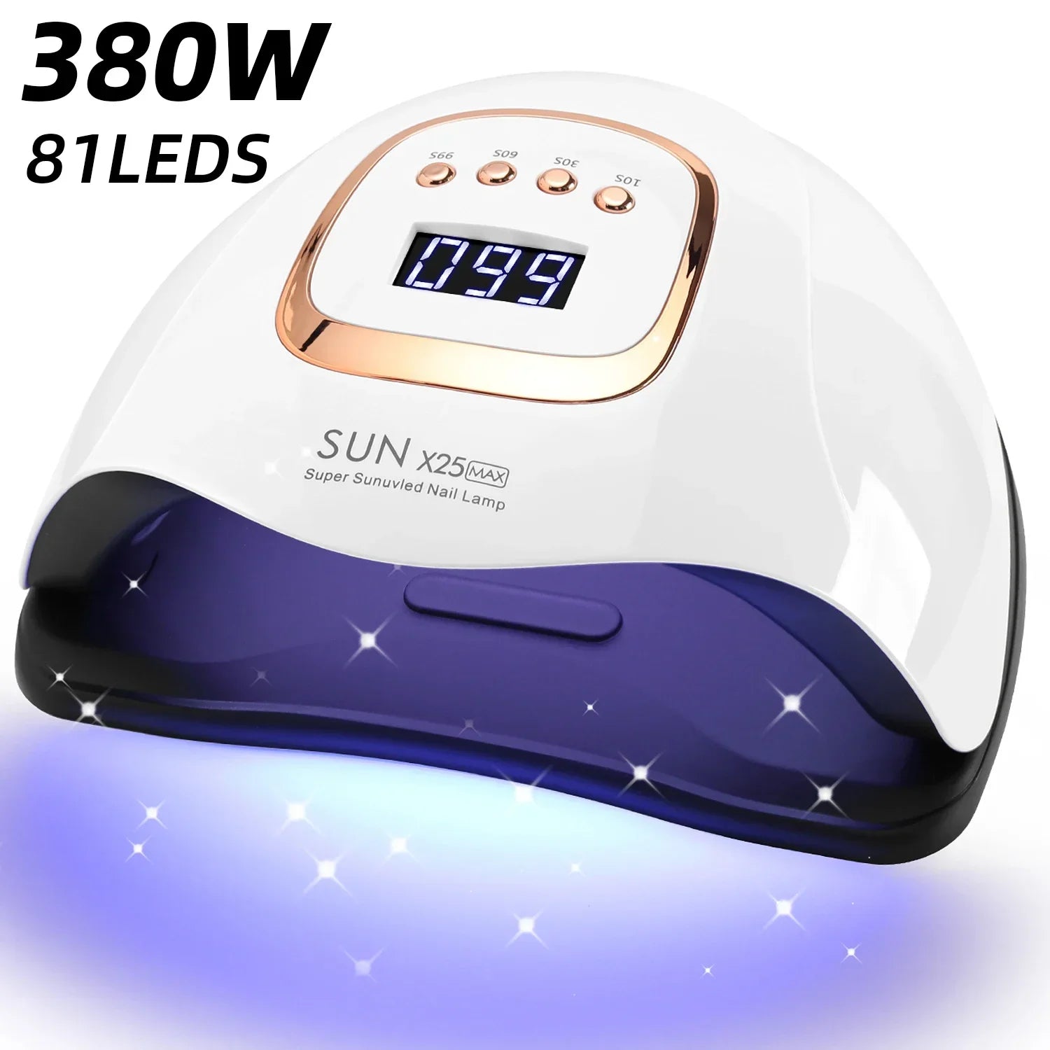 Lámpara Profesional UV/LED 380W para Uñas con Sensor Inteligente