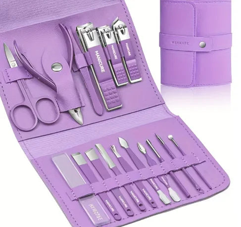 Set de Manicura Profesional de Acero Inoxidable 12–16 Piezas