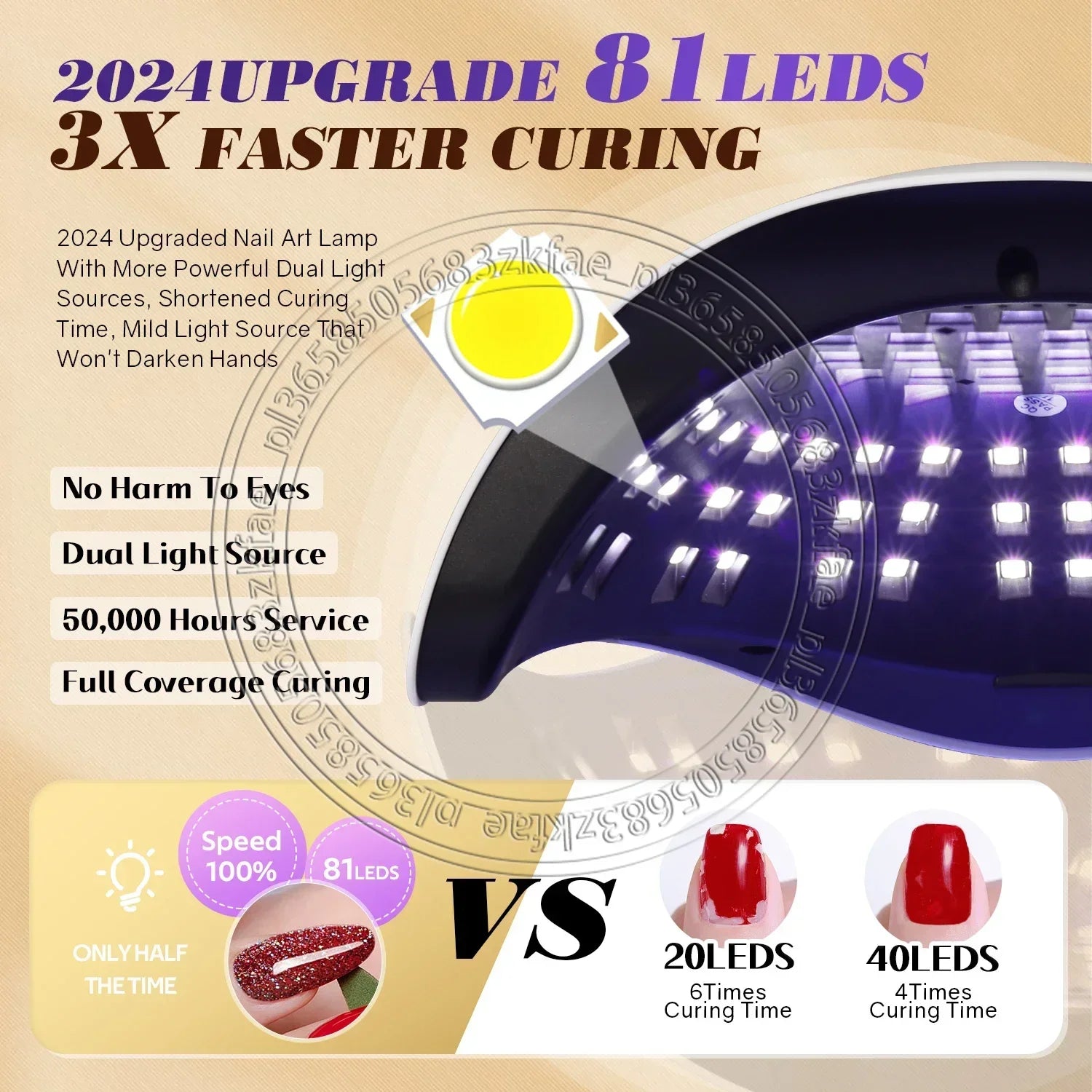 Lámpara Profesional UV/LED 380W para Uñas con Sensor Inteligente