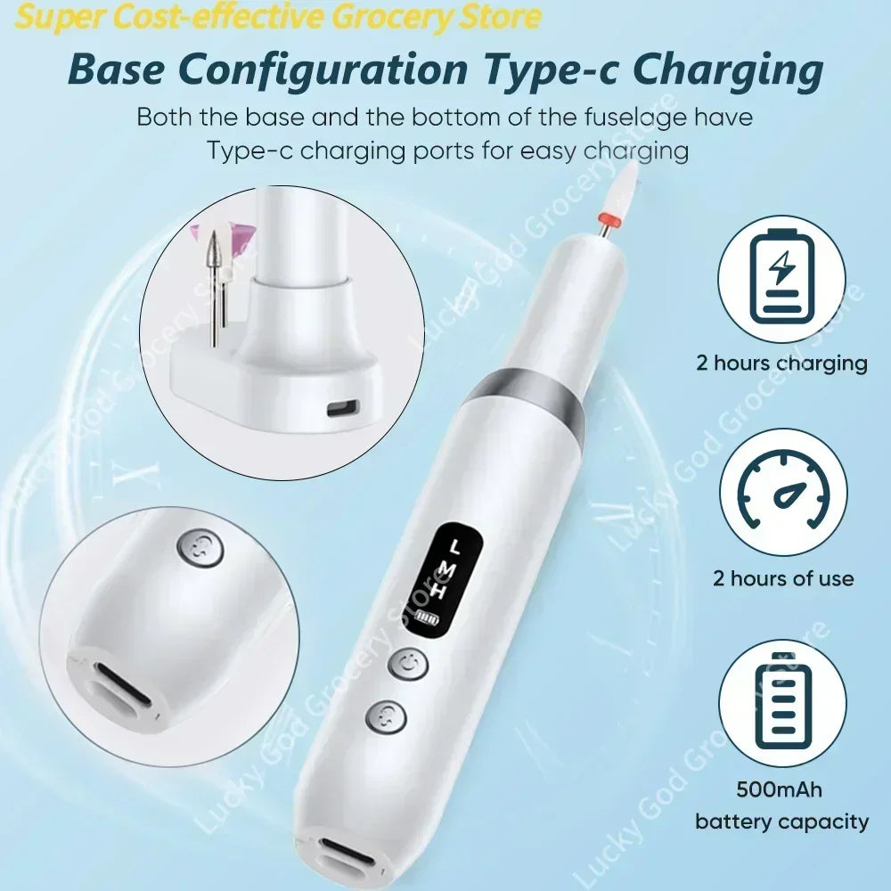 Pulidor Eléctrico de Uñas Profesional para Manicura y Pedicura